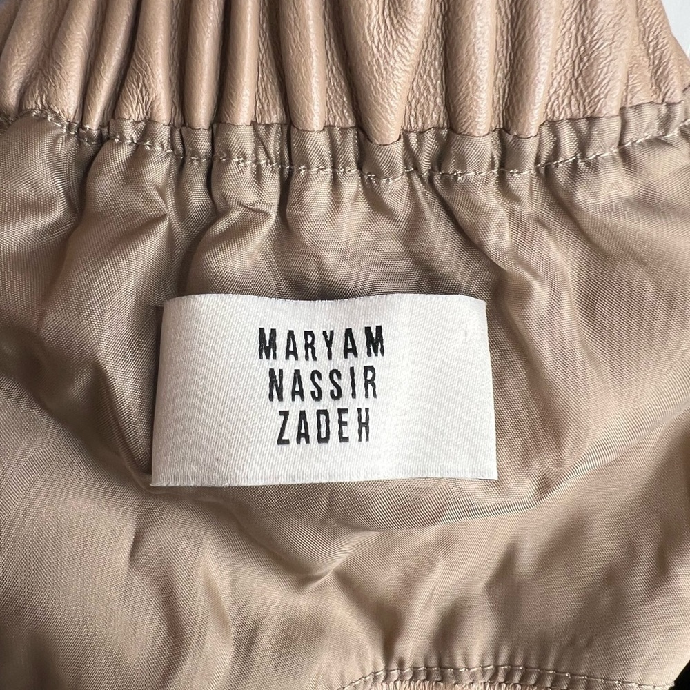 Maryam Nasir Zedeh Women’s 6 Alder Evelyn Crop Top Bralette Tan 100% Leather S - Picture 10 of 16